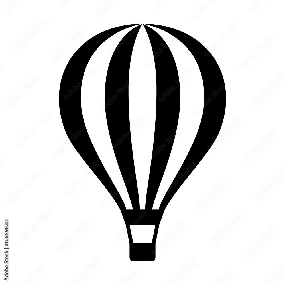 Naklejka premium Hot air balloon / ballooning ride flat icon for apps and websites