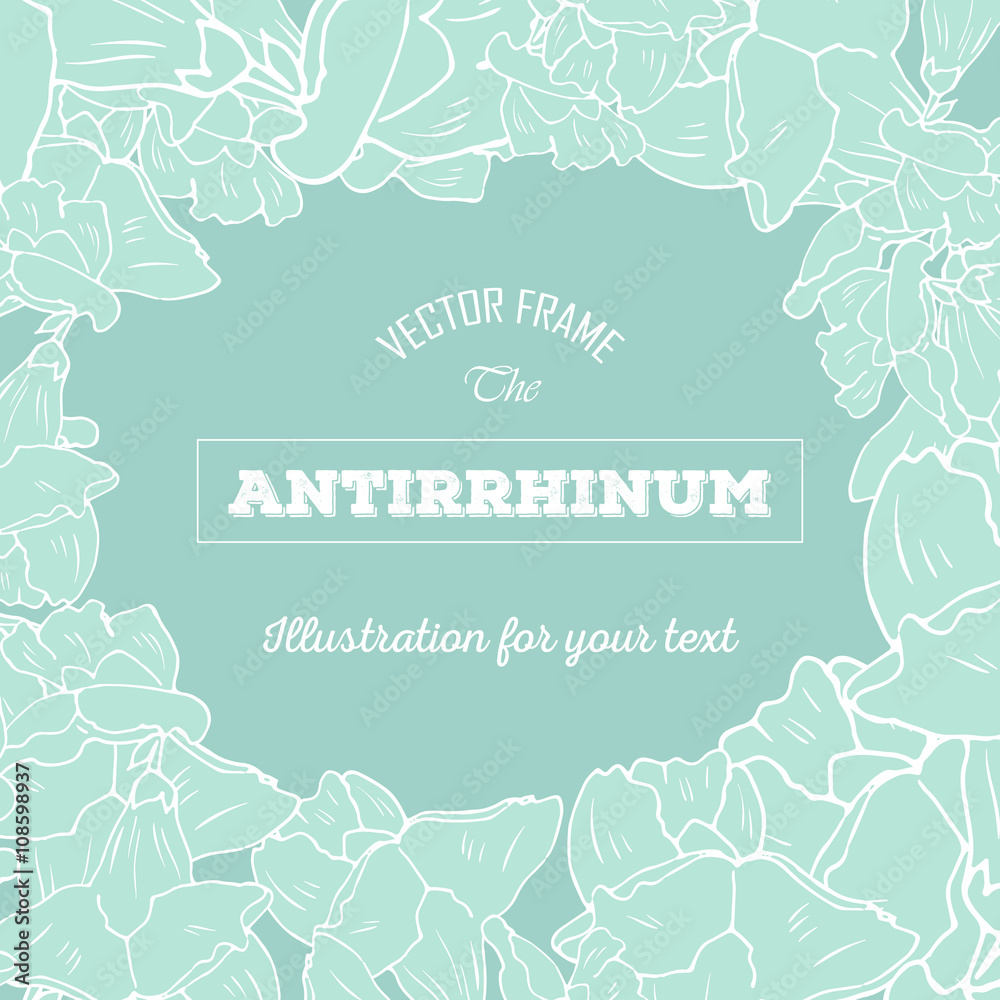 Fototapeta premium hand drawn floral frame