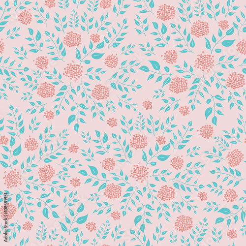 Wallpaper Mural Floral seamless pattern Torontodigital.ca