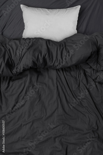 studio shot of bedding sheets and  pillow