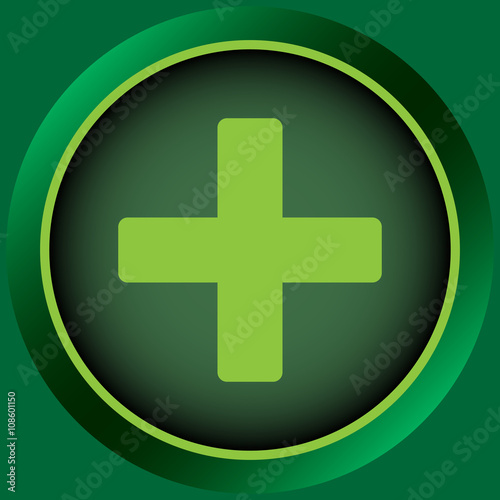 Icon green plus