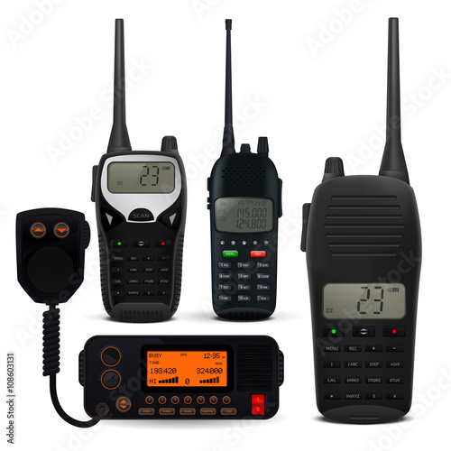 Radio transceivers. Set of police communication device