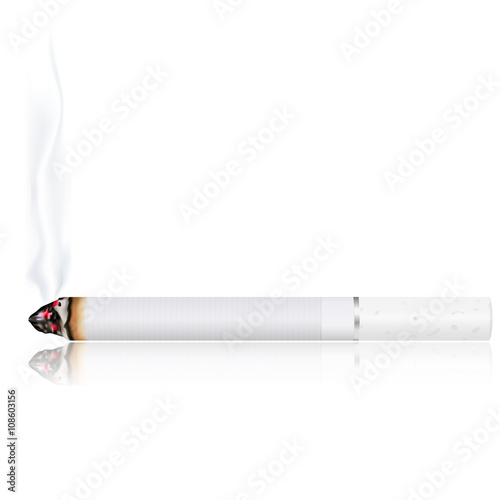 Burning cigarette