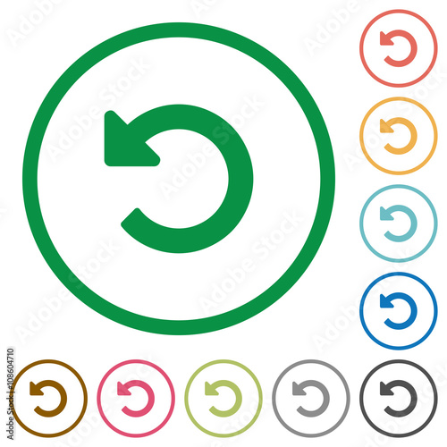 Undo changes outlined flat icons