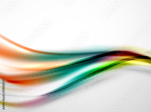 Smooth raibow color gradients in business wave template