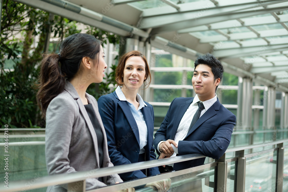 Business people talking to each other Business people talking to each other