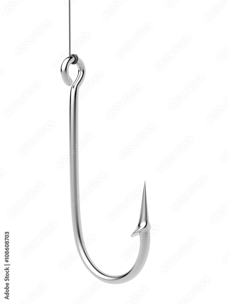 Steel fishing hook Steel fishing hook