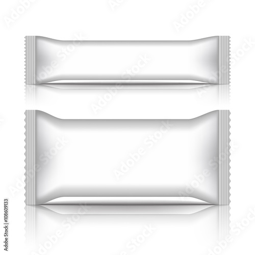 White blank sachet packaging, stick pack