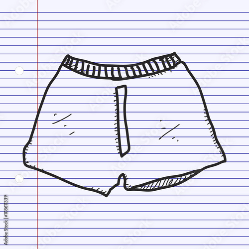 Simple doodle of a pair of boxer shorts