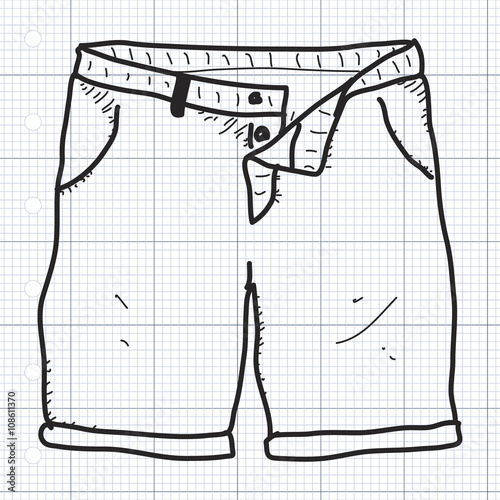 Simple doodle of a pair of shorts