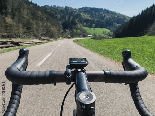 Road Cycling handlebar POV