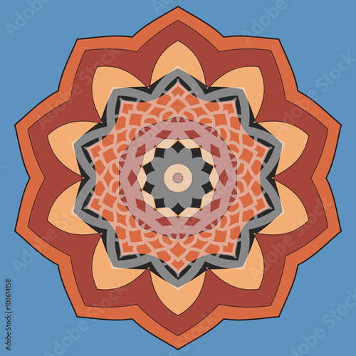 Elegant Mandala Print. Decorative retro banner. Cover for banner, invitation, wedding card and others wallpaper