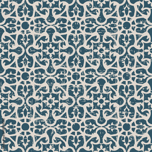 Seamless worn out antique background 163_flower square kaleidoscope