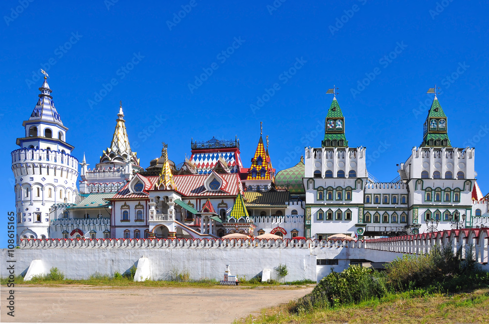 Moscow. Izmailovo. View of the Kremlin in Izmailovo