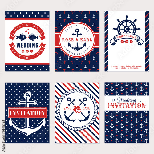 Nautical wedding invitations.