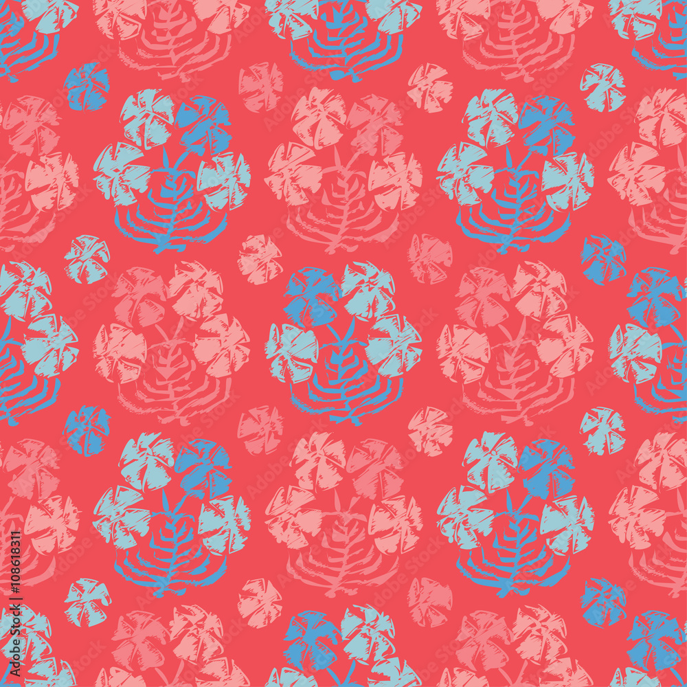 Seamless vector background with decorative flowers. Print. Cloth design, wallpaper.