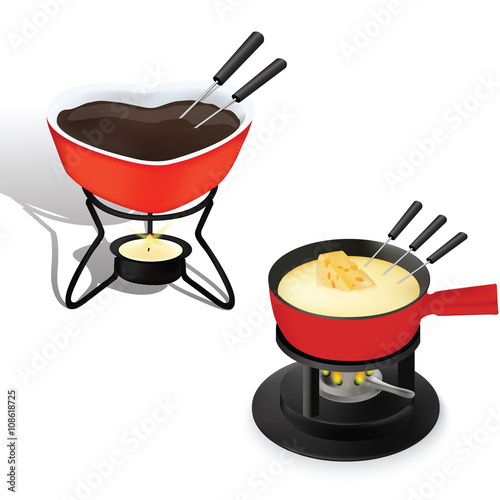 Fondue for cooking and food melting
