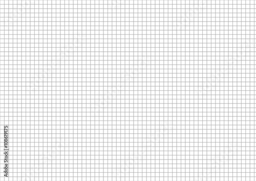 Five millimeters grid on a4 size horizontal sheet Fototapet