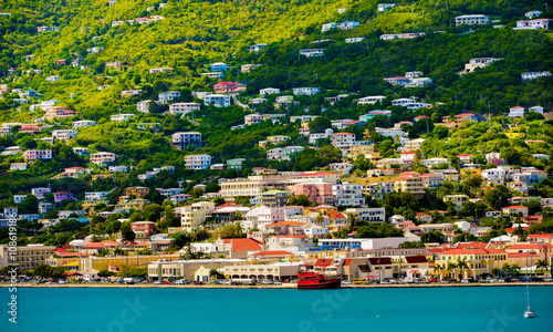 Sunset in St. Thomas from Carnival Cruise Line Ship photo
