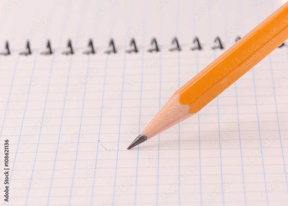 Notepad with pencil