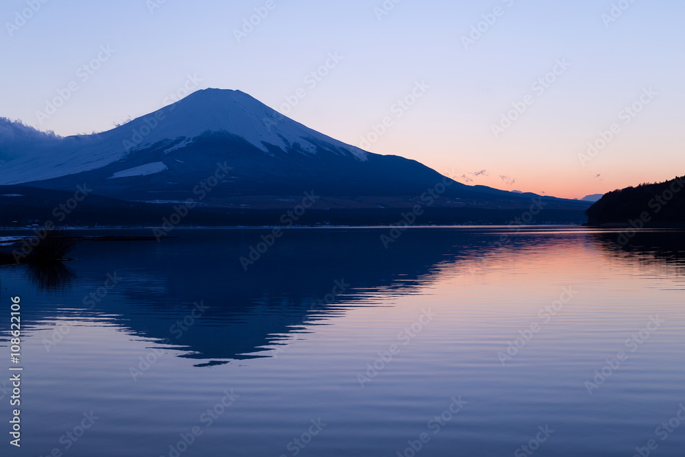 Mountain Fuji at sunset