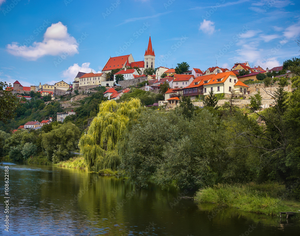 .Beautiful view of the old town of Znojmo Czech.