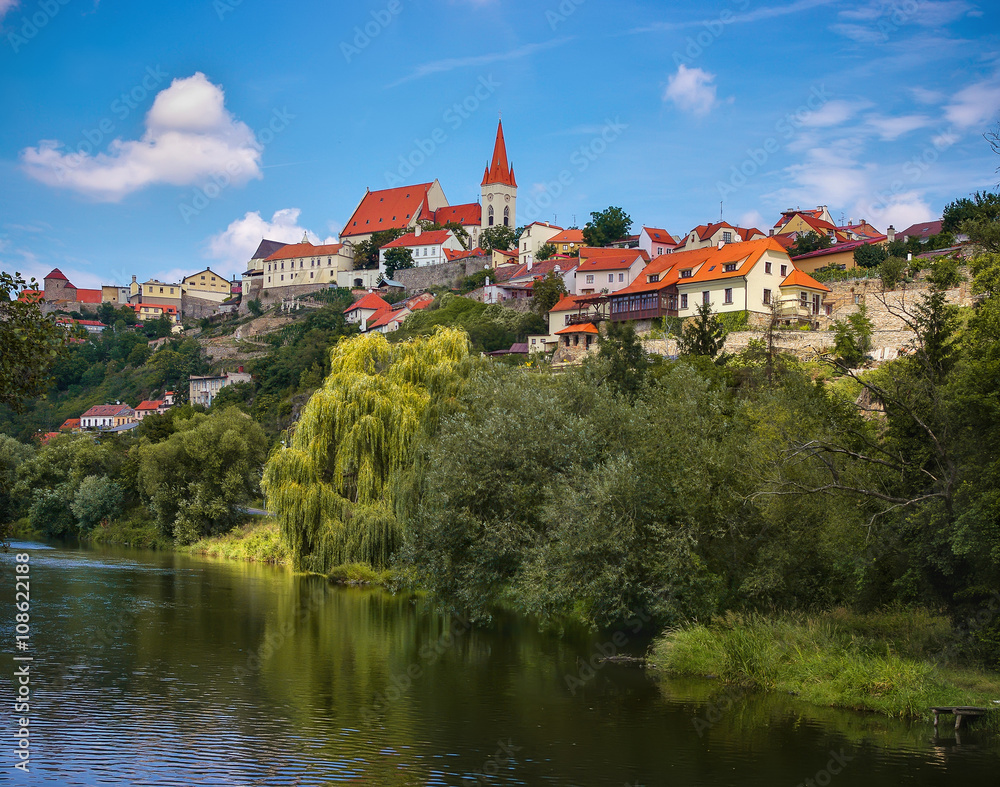 .Beautiful view of the old town of Znojmo Czech. .Beautiful view of the old town of Znojmo Czech.