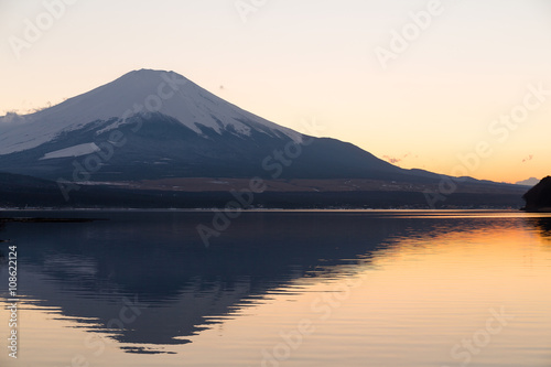 Mountain Fuji at evening