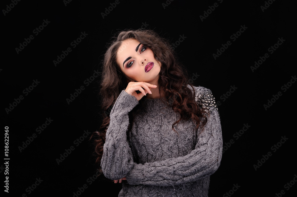 Beautiful face of a fashion model Beautiful face of a fashion model