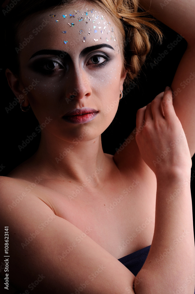 Beautiful face of a fashion model Beautiful face of a fashion model