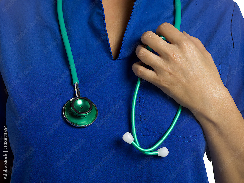 female physician with stethoscope female physician with stethoscope