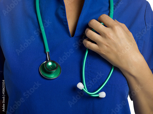 female physician with stethoscope