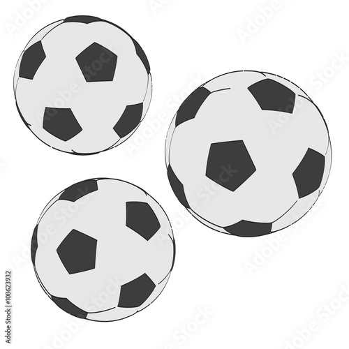 2d cartoon illustration of soccer ball
