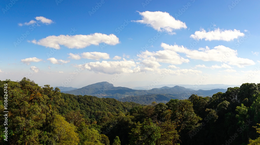 Beautiful landscape with Mountains view, Thailand.
