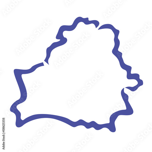 Carte Biélorussie, contours