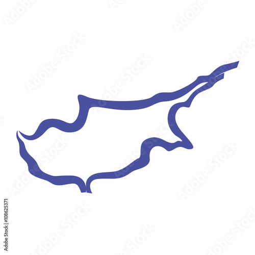 Carte Chypre, contours