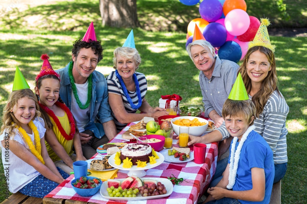 Happy family celebrating a birthday Happy family celebrating a birthday
