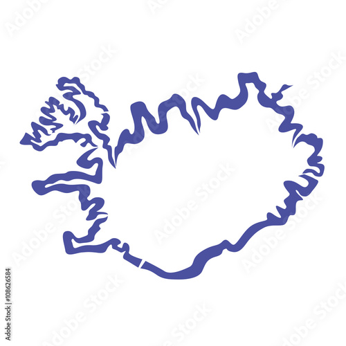 Carte Islande, contours