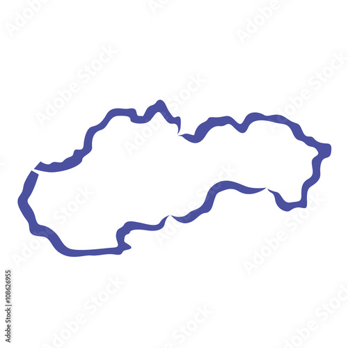 Carte Slovaquie, contours