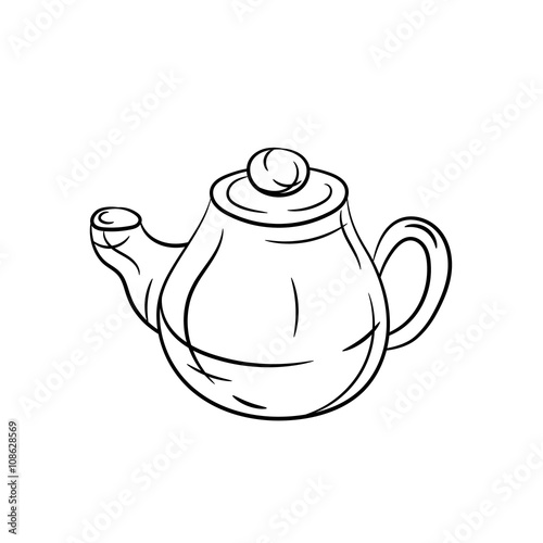 Teapot hand draw illustration 