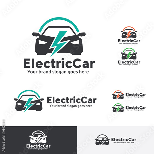 Electric Car Logo Template