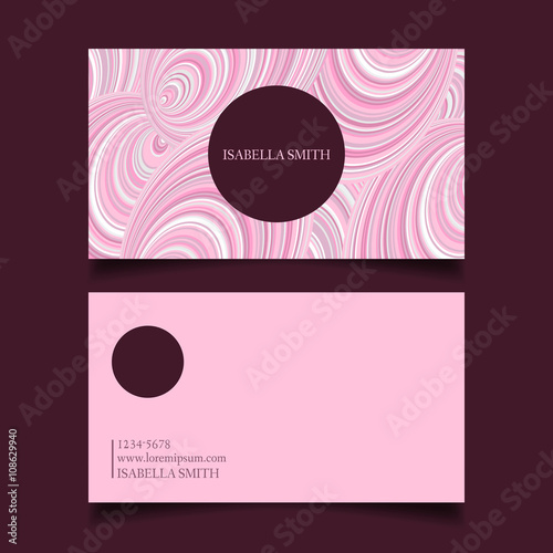Business card design project vector