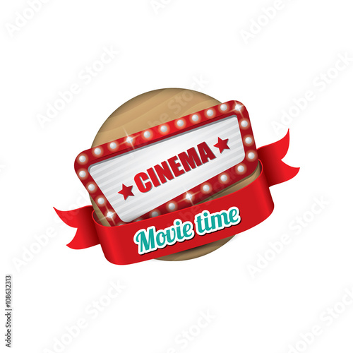 Realistic movie badge