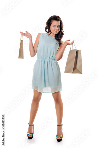 girl holding shopping bags