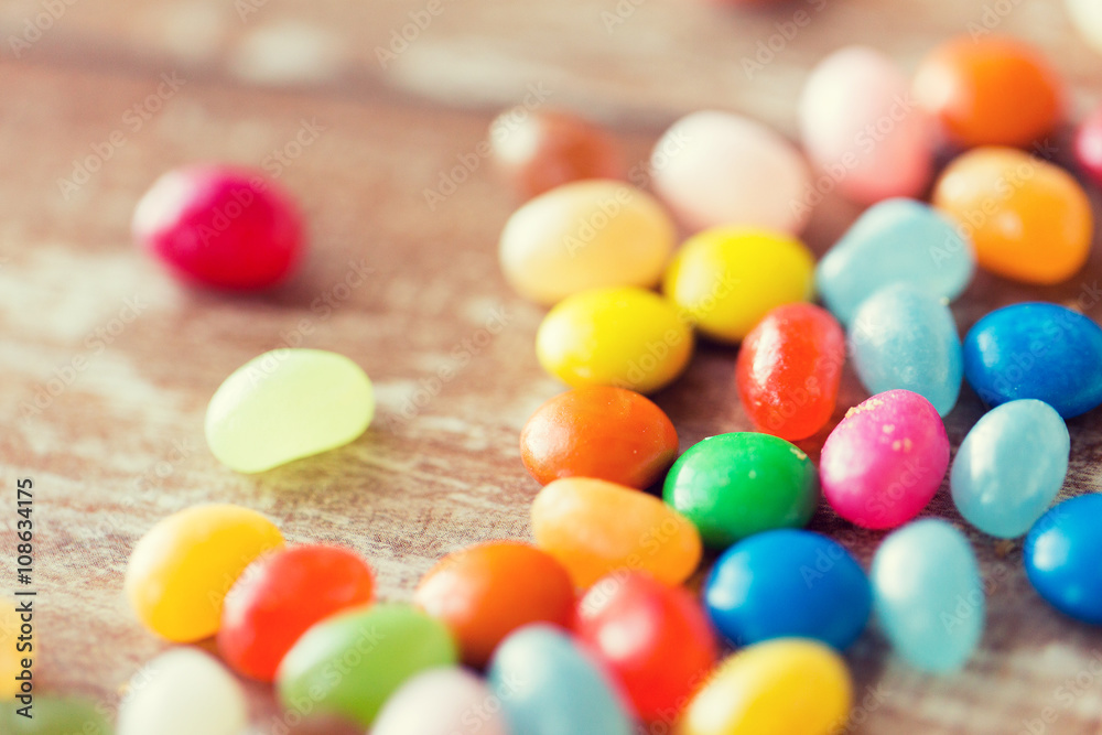close up of multicolored jelly beans candies close up of multicolored jelly beans candies