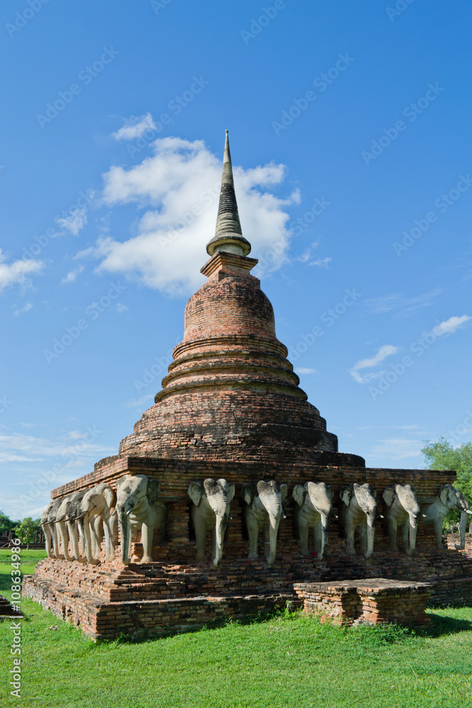 Ancient city in historic national park in Sukhothai province of