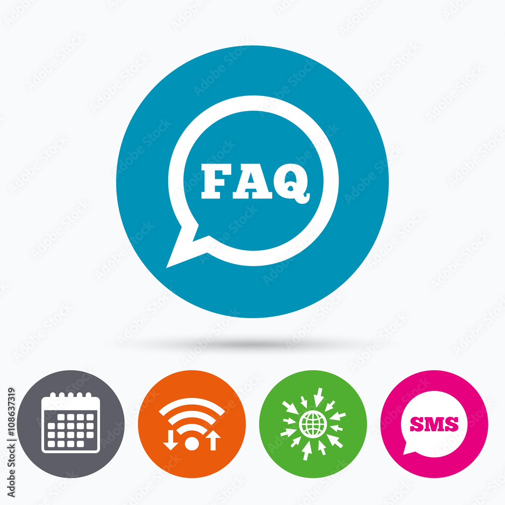 FAQ information sign icon. Help symbol. FAQ information sign icon. Help symbol.