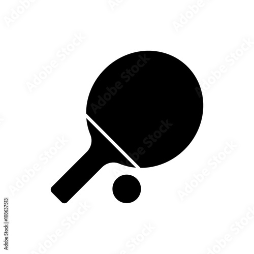 Ping pong paddle icon. Vector illustration
