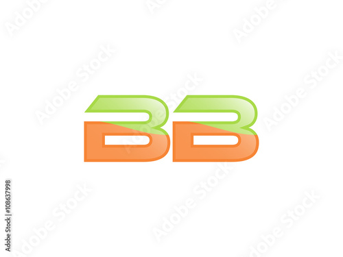 Free Download Green Orange shiny BB letters - GFXLoad