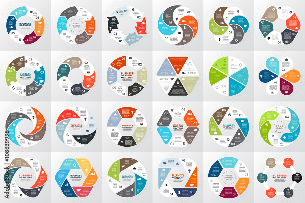 Photo & Art Print Vector circle arrows infographic, diagram, graph ...